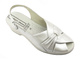 Kožené dámské sandály Comfort Shoes 4372S, stříbrné