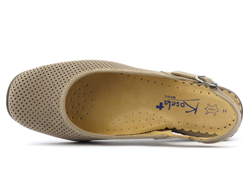 Pohodlné dámské sandály na klínku - Kosela Medic 9282, béžová