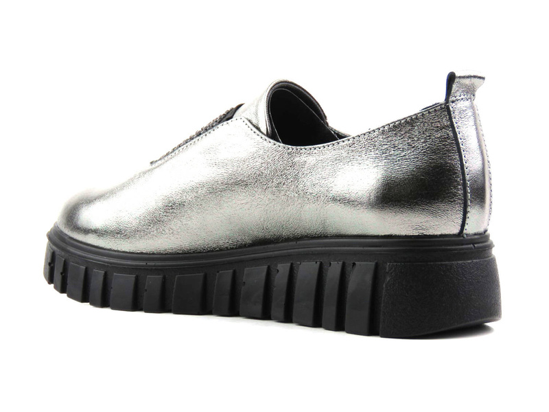 Dámská obuv s metalickým svrškem - VENEZIA 20555, stříbrná