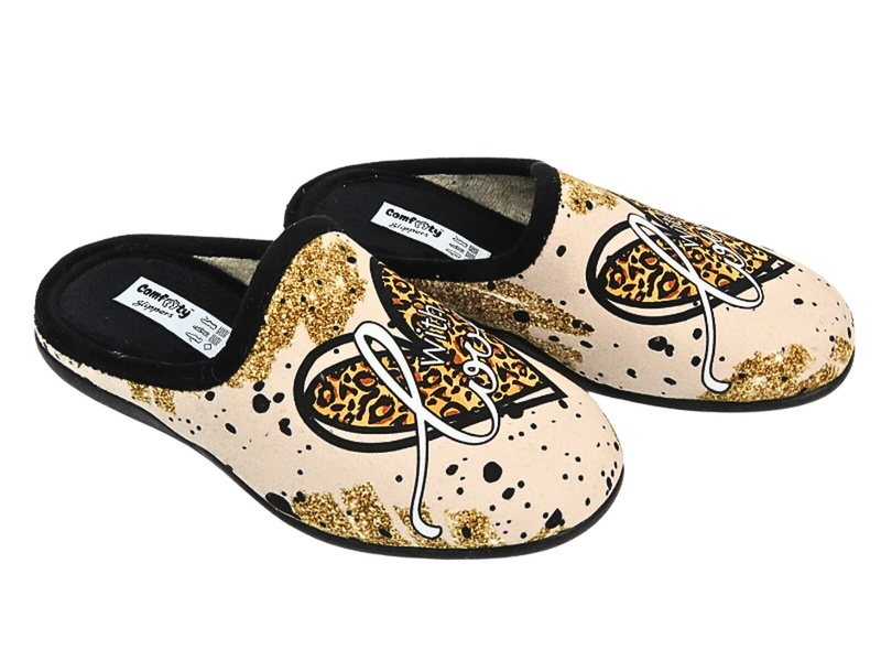 Dámské, dívčí pantofle - Comfooty D17 SER.23V-219, béžová