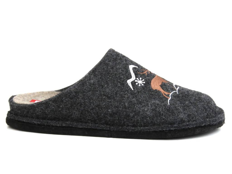 Dámské plstěné pantofle se soby - Big Star KK276018, černé