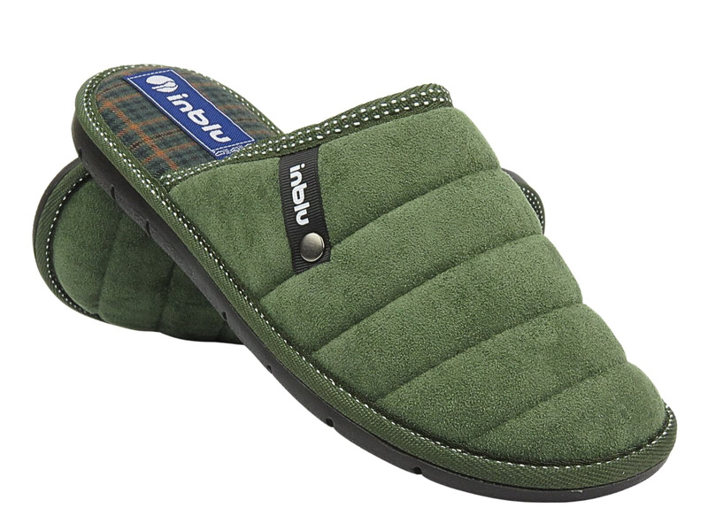 Pánské pantofle z měkkého materiálu - Inblu 91-27, zelené