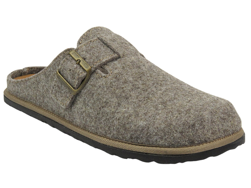 Pánské pantofle s koženou stélkou - INBLU 155M023, hnědé