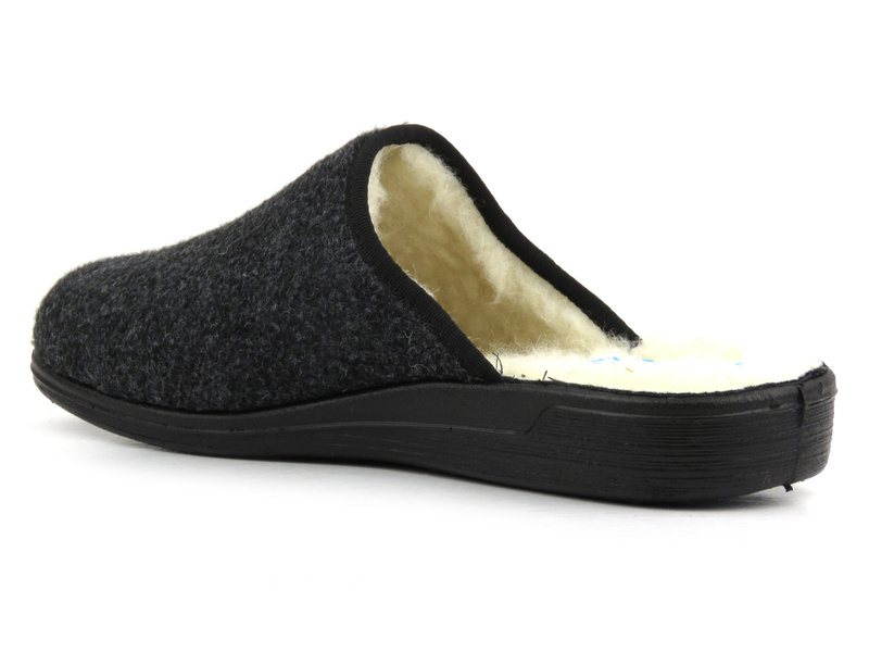 Pánské plstěné pantofle s vlnou - Dr Orto 000M326, šedé