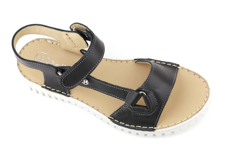 Kožené dámské sandály polské značky HELIOS Komfort 249S, černé
