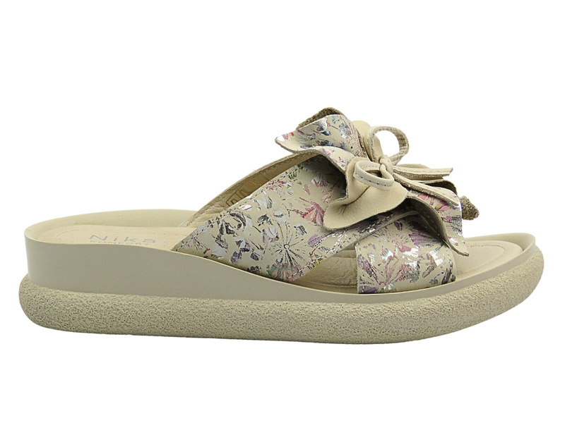 Pohodlné dámské nazouváky v béžové barvě Nika Komfort H-483