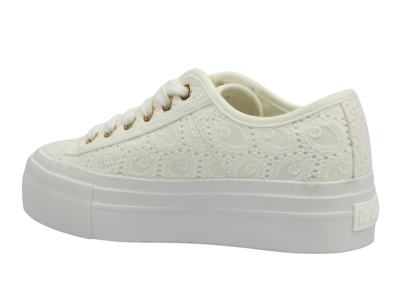 Dámské tenisky na platformě - Lee Cooper 25-31-3438L, bílé