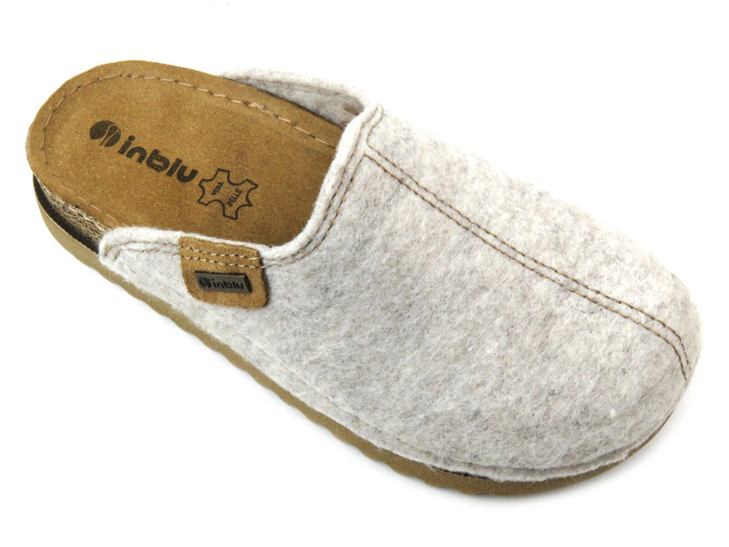 Dámské plstěné pantofle se silnou podrážkou - Inblu DJ-10, béžové