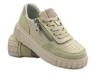 Dámské tenisky na platformě - Filippo DP6862/25, béžové