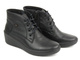 Dámské kožené kotníkové boty - HELIOS Komfort 554, černé