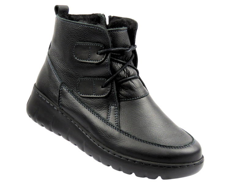 Dámské kotníkové boty černé HELIOS Komfort 795 – polská značka