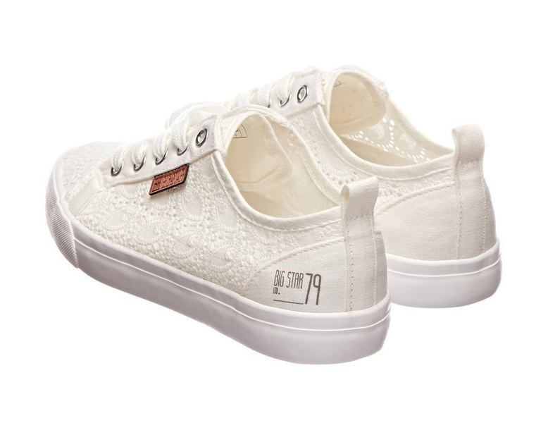 Dámské tenisky s krajkou Big Star W274925, bílé