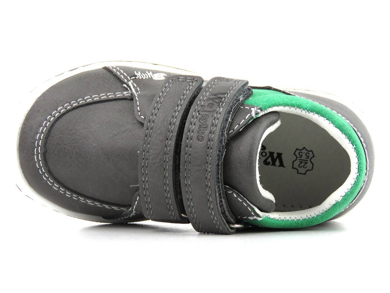 Dětské kotníkové boty, boty s koženou podšívkou - Wojtyłko 22005, šedá