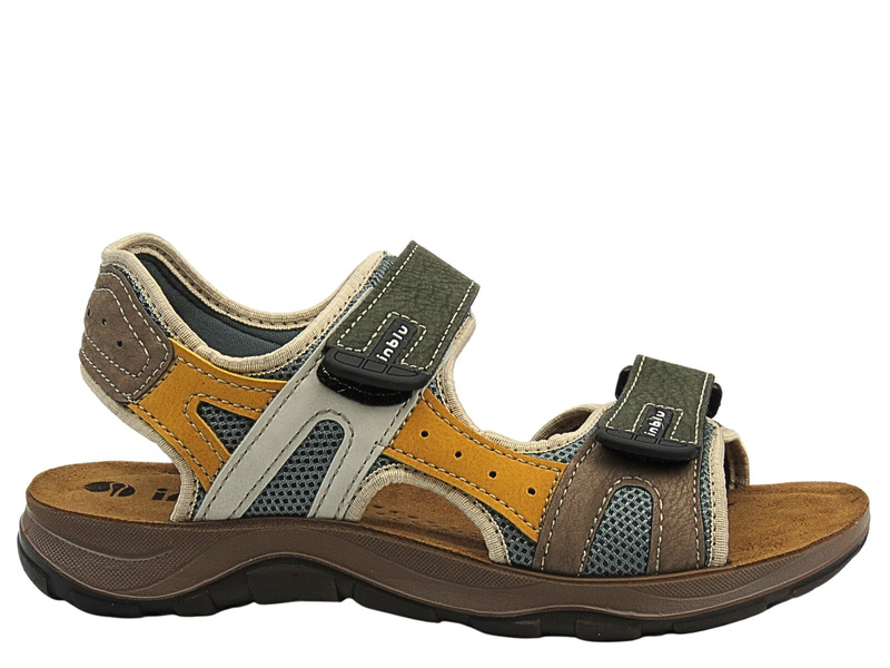Pohodlné, klasické pánské sandály hnědé INBLU TO-1E