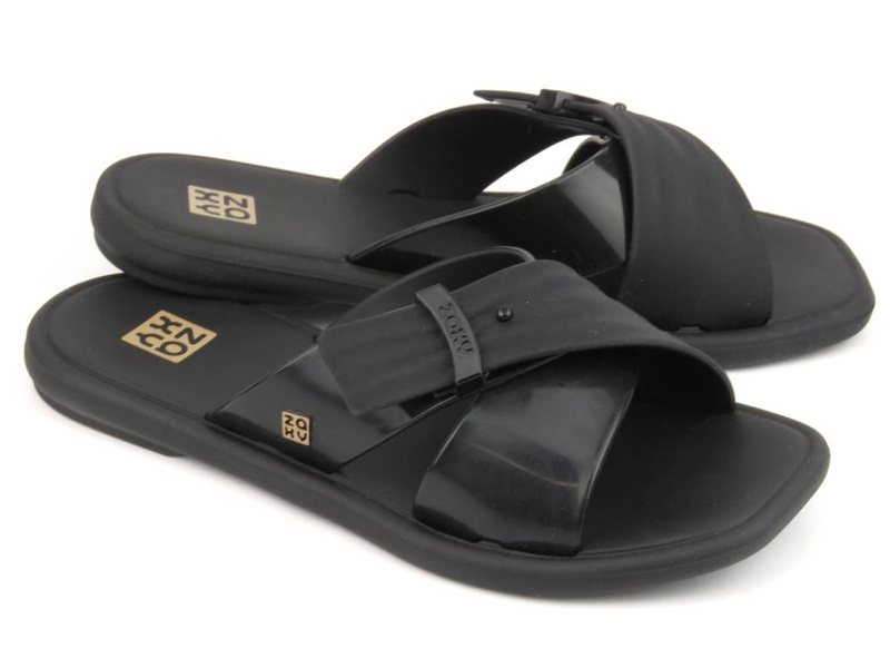 Veganské, ekologické dámské žabky - ZAXY JJ285217, černé