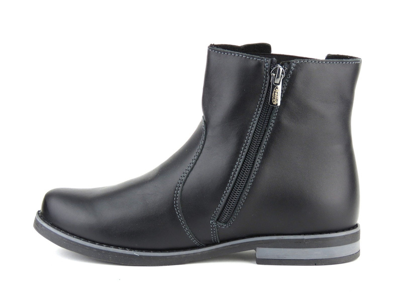 Kožené dámské kotníkové boty polské značky HELIOS Komfort 519 černé barvy
