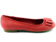 Dámské balerínky s mašlí - AMERICAN CLUB GDS120703-1-1, červené