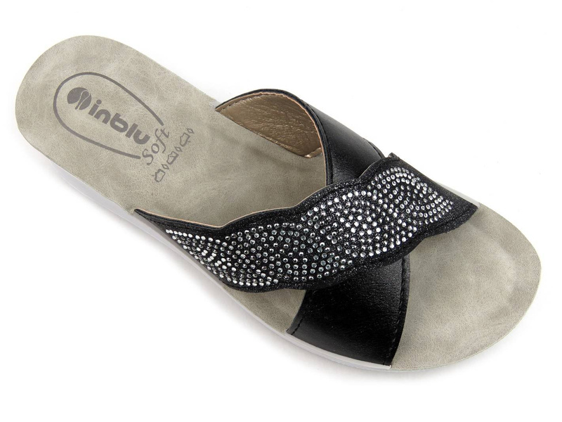 Lehké dámské žabky - INBLU SE-03, černé