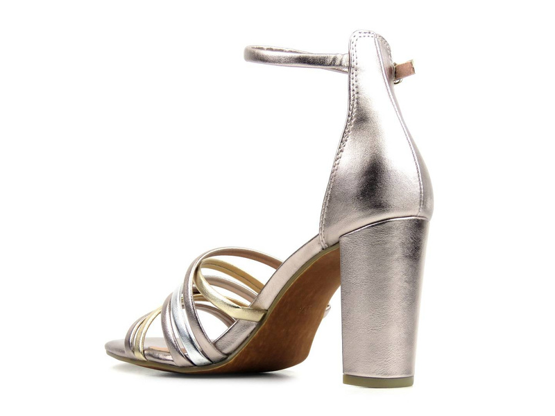 Dámské sandály na vysokém podpatku - Marco Tozzi 28386, růžové