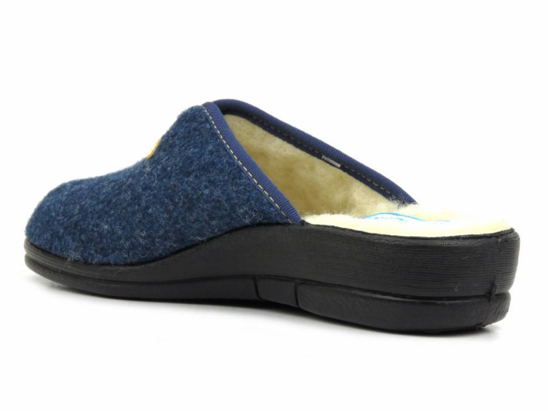Dámské plstěné pantofle s vlnou - Befado dr Orto 937D636, tmavě modrá
