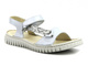 Kožené dámské sandály polské značky HELIOS Komfort 249S, stříbrné