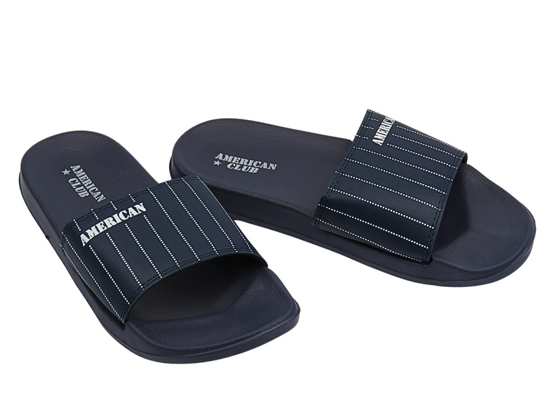 Pánské sportovní pantofle American Club modré NH 87/23