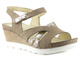 Pohodlné dámské sandály na klínku - HELIOS 263, béžová