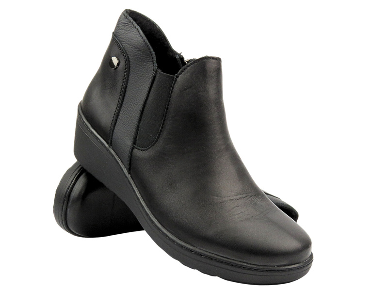 Elegantní dámské boty na platformě - HELIOS Comfort 596, černá