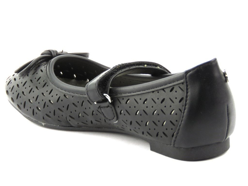 Prolamované dětské baleríny American Club 140719, černé