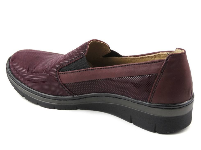 Pohodlné dámské boty Helios Komfort 350-2, třešeň tmavá