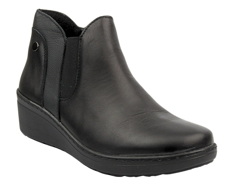 Elegantní dámské boty na platformě - HELIOS Comfort 596, černá