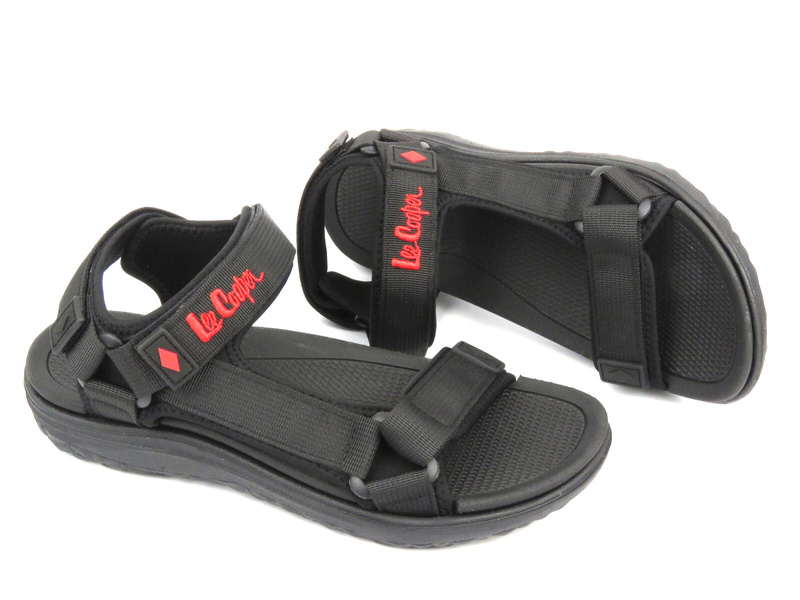 Sportovní pánské sandály na suchý zip - Lee Cooper 22-34-0960M, černé