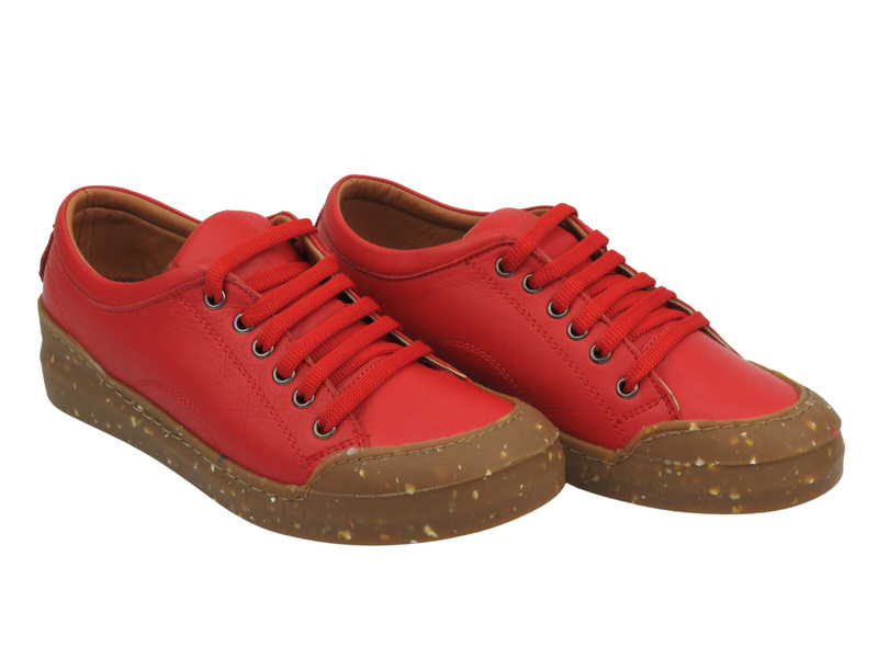 Kožené dámské polobotky Sokolski BK 111, červené