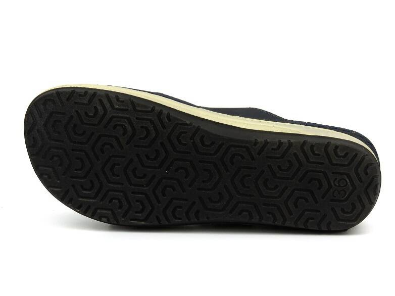 Dámské žabky s koženou vsadkou - INBLU AA-67, tmavě modrá