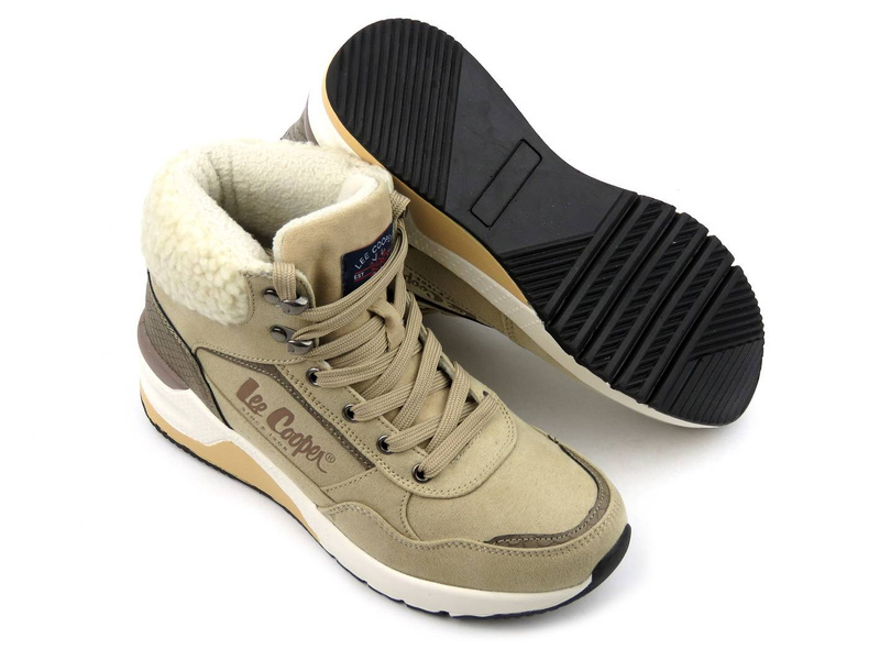 Dámské tenisky se stabilní podrážkou - LEE COOPER LCJ-21-01-0561L, béžové