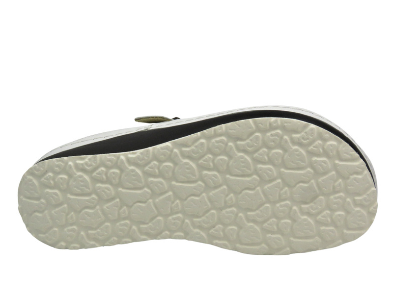 Dámské kožené žabky - BERKEMANN Mila 01351-100, bílé