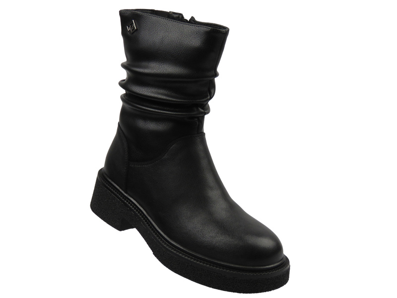 Stylové, zateplené dámské kotníkové boty Cambell 25-60316, černé