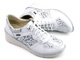 Dámské tenisky se zipem a šněrováním - Helios Komfort 347, stříbrné 2