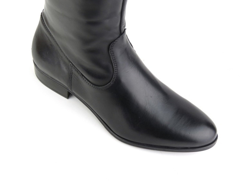 Dámské kožené kozačky Tamaris 25528, černé