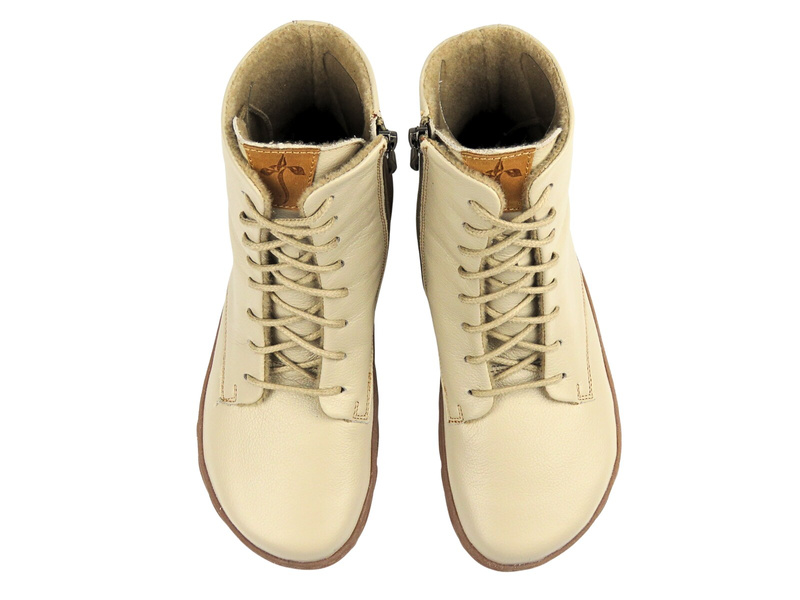 Kožené kotníkové boty dámské Nika Komfort 1442, vanilkové