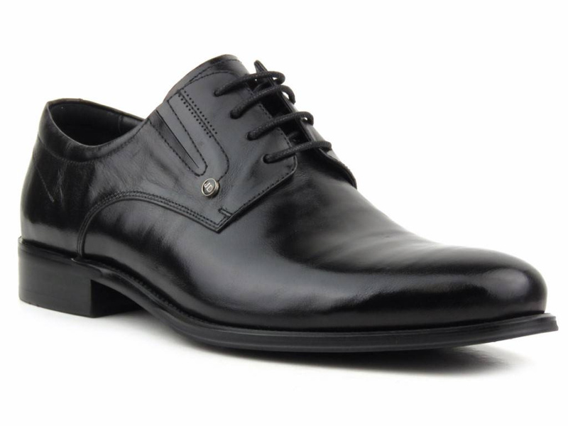 Elegantní pánské kožené boty - JOHN DOUBARE QA526-C6-A78, černé