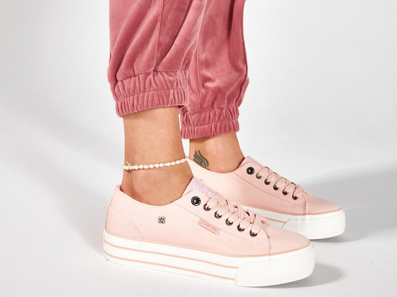 Dámské tenisky na platformě Big Star HH274058 pudrově růžové