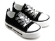 Dětské tenisky, sportovní boty s ozdobnými tkaničkami - Big Star KK374049, černé