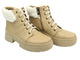 Pohodlné dámské boty z měkké kůže Helios Komfort 562-Beige, výroba Polsko