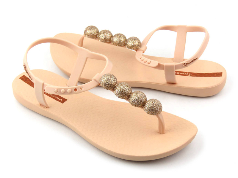 Elegantní dámské sandály s lesklými kuličkami - Ipanema 26751, růžové