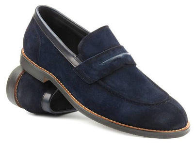Kvalitní pánské mokasíny BROOMAN B463-G21-WX14, modré