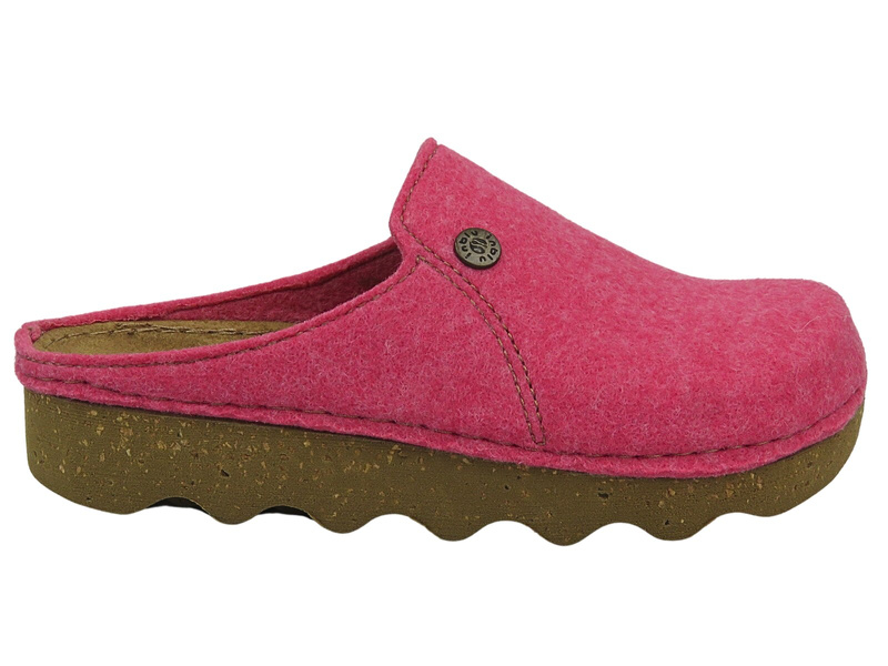 Dámské růžové plstěné pantofle Inblu DK-12 s korkovou podrážkou