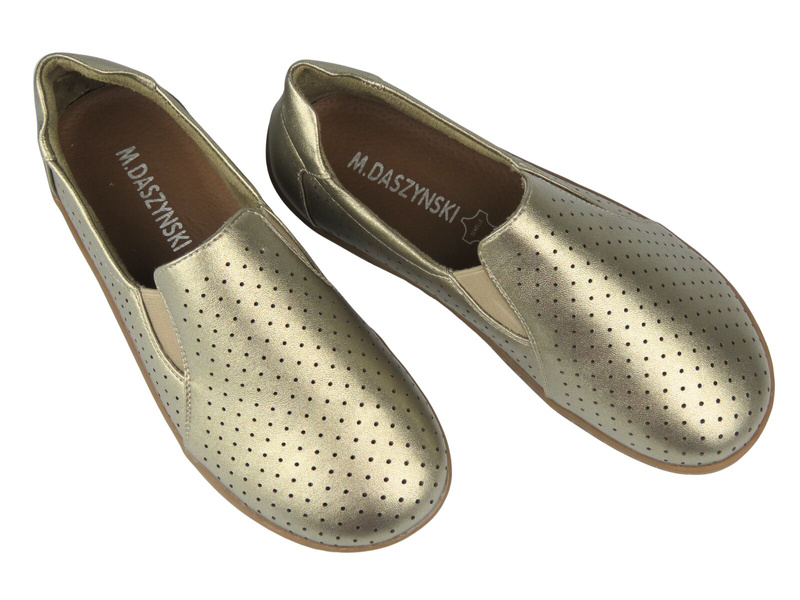 Pohodlné dámské barefoot polobotky M.Daszyński OL38-2 zlaté