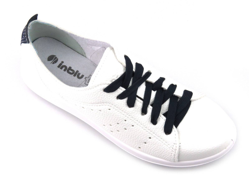Pohodlné dámské boty na jaro a léto - Inblu WG-26, bílé s tmavě modrou