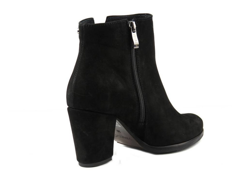 Elegantní dámské kotníkové boty na vysokém podpatku - Venezia 7380, černé